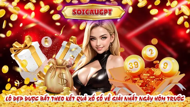 Lô đẹp được bắt theo kết quả xổ số về giải nhất ngày hôm trước