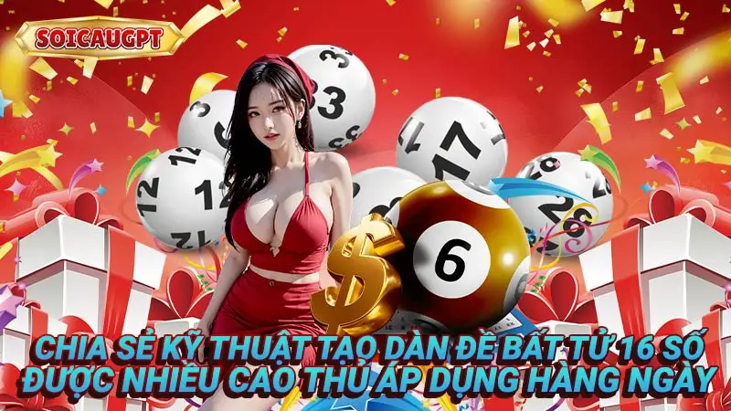 Chia sẻ kỹ thuật tạo dàn đề bất tử 16 số được nhiều cao thủ áp dụng hàng ngày