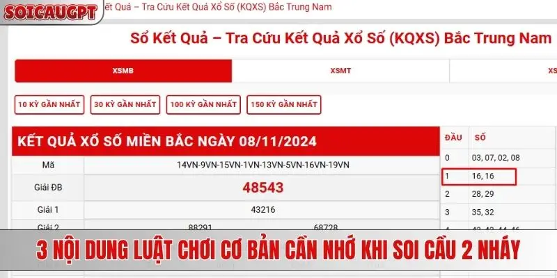 3 nội dung luật chơi cơ bản cần nhớ khi soi cầu 2 nháy